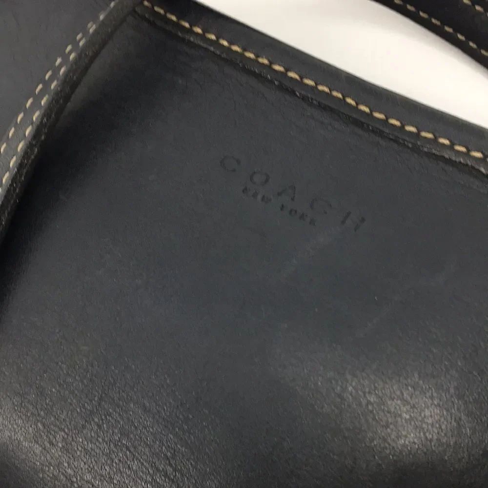 Coach Vintage 1999 Black Mimosa Zip Leather Crossbody Camera Bag - 9” x 5.5” - Picture 8 of 17